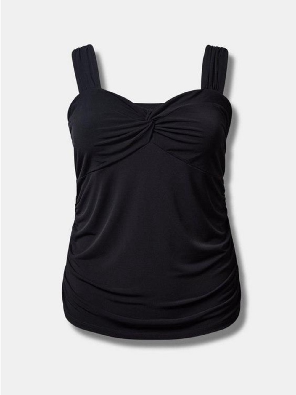 Beautiful Black Twisted Bust Wide-Strapping Top for sale!